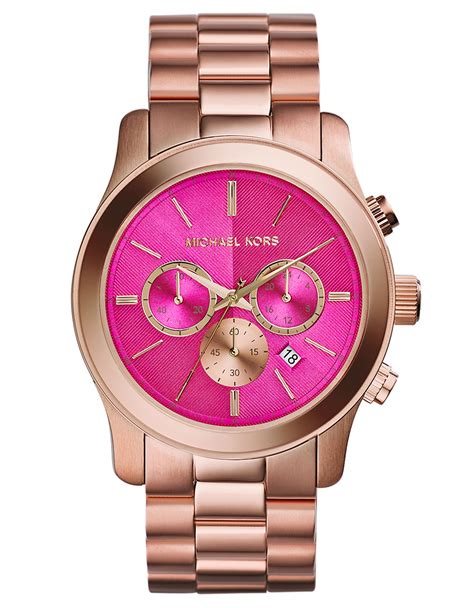 michael kors uhr damen pink|michael kors rose gold watches.